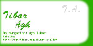 tibor agh business card