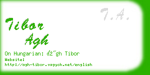 tibor agh business card